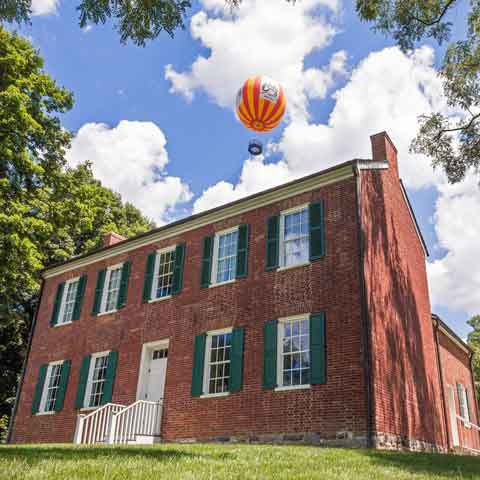 Conner House and an Air Balloon