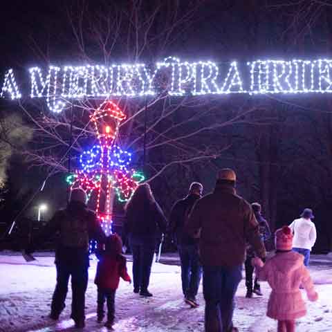 decorated for Christmas holidays
